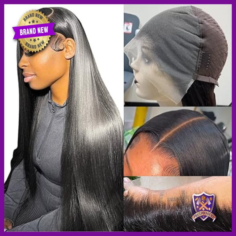 13x6 Full Lace Frontal Wig Human Hair 200 Density Brazilian Straight 20 Inch